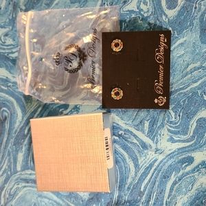 Premier Designs  Companions Stud Earrings multi color stones. New in box.